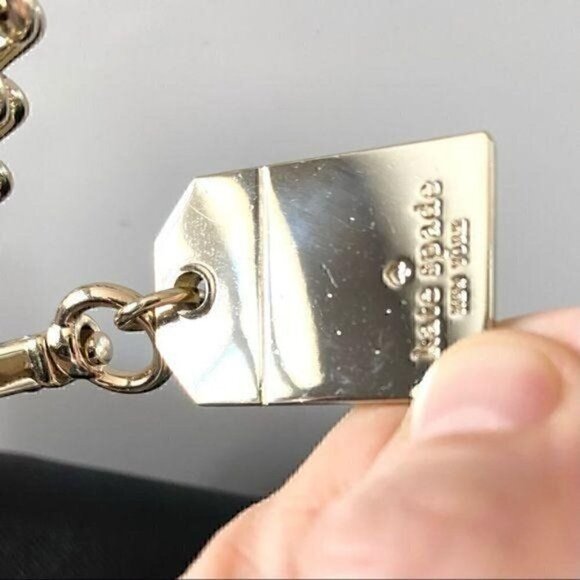 Kate Spade Black & Gold Cameron Convertible Crossbody Bag +upgraded Chain & tag - Picture 8 of 16